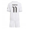 Camiseta Real Madrid Rodrygo Goes #11 Primera Equipación Replica 2025-26 para niños mangas cortas (+ Pantalones cortos)